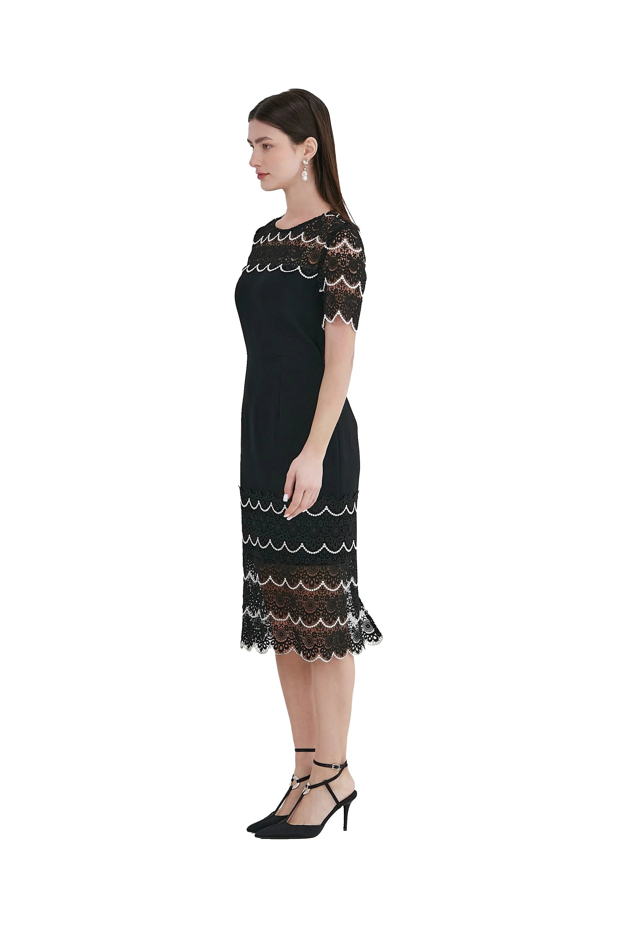Women's Summer Hollow Pattern Elegant Bohemian Dress ULA